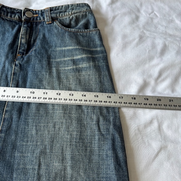 Miss Sixty Vintage Y2K Denim Asymmetric‎ Midi Jean Skirt Frayed Hem XS Festival - Picture 12 of 16